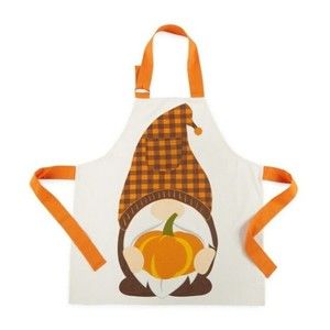 NWT HomeWear Harvest Pumpkin Gnome Apron Thanksgiving Holiday Cook Kitchen Fall